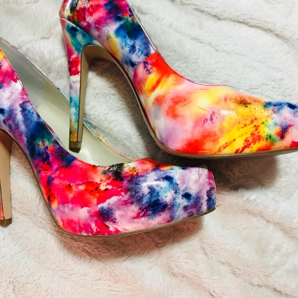 Floral platform heels size 9 - Picture 5 of 9
